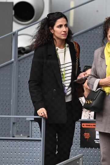 Xisca Perelló durante el partido de Rafa Nadal en el Mutua Madrid Open.