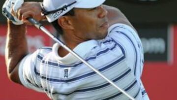 Tiger Woods se entrenó ayer.