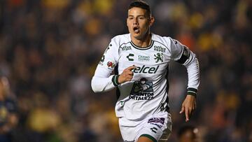 (FILES) Leon's Colombian midfielder #10 James Rodriguez celebrates after scoring during the Liga MX Clausura football match between America and Leon at the Sports City Stadium in Mexico City on February 19, 2025. Mexican side Leon had its exclusion from the FIFA Club World Cup confirmed after its appeal to the Court of Arbitration for Sport (CAS) was rejected, the Lausanne, Switzerland-based body announced on May 6, 2025. (Photo by Yuri CORTEZ / AFP)