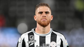 RIYADH, SAUDI ARABIA - DECEMBER 02: Gustavo Cuellar of of Al-Shabab looks on before the Saudi Pro League match between Al-Shabab and Al-Taawoun at Al-Shabab Club Stadium on December 02, 2023 in Riyadh, Saudi Arabia. (Photo by Michael Regan/Getty Images)