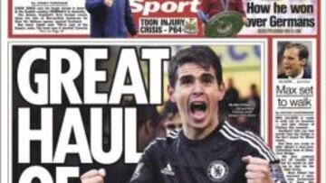 The Sun: el Chelsea rechazó 75 millones del Jiangsu por Oscar