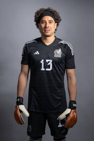 DOHA, QATAR - NOVEMBER 18: Guillermo Ochoa of Mexico poses during the official FIFA World Cup Qatar 2022 portrait session on November 18, 2022 in Doha, Qatar. (Photo by David Ramos - FIFA/FIFA via Getty Images)