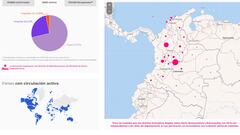 Mapa del coronavirus por departamentos en Colombia. Casos y muertes de este martes 1 de diciembre 2020. Hay 1.316.806 contagios en todo el pa&iacute;s.