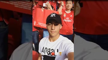 Simón Ramírez vivió desde la tribuna el título del Benfica