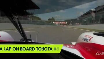 Alonso al volante del Toyota en Spa.