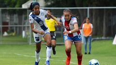 Janelly Farías llora tras su primer gol con Chivas femenil