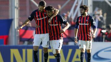 Buenos Aires, 04 de Junio 2017
 San Lorenzo vs River Plate en el Nuevo Gasometro.
 Gol y festejos de Paulo Diaz  de San Lorenzo 
 Foto Ortiz Gustavo
 
 
 
  004/06/17 ALEGRIA