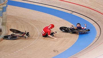 Denmark and Great Britain embroiled in crash controversy