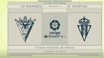 Resumen y gol del Mirandés vs. Sporting de LaLiga SmartBank