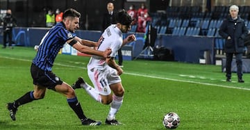 Asensio, durante el Atalanta-Real Madrid.