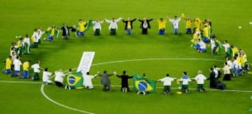 Los jugadores de la selección de Brasil.