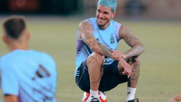 Rodrigo De Paul, en un entrenamiento con Argentina en Pekín.