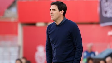 Andoni Iraola durante el partido de la última jornada de Liga que el Mallorca y el Rayo Vallecano disputaron en Son Moix.