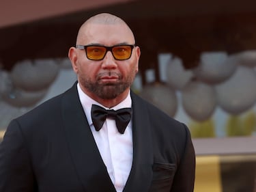 Dave Bautista asiste a la alfombra roja de la película "Dune" durante el 78.º Festival Internacional de Cine de Venecia, el 3 de septiembre de 2021 en Venecia, Italia.