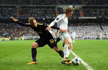 Christian Eriksen y Luka Modric.