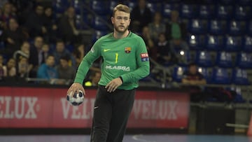 Gonzalo P&eacute;rez de Vargas en el partido Barcelona-Silkeborg.