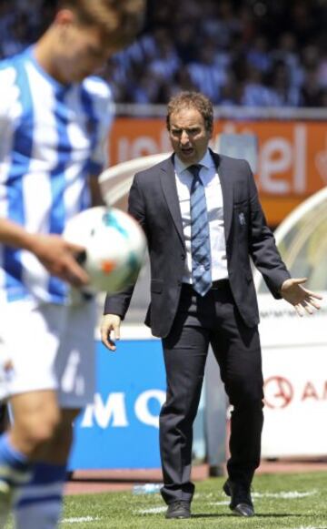 El entrenador de la Real Sociedad, Jagoba Arrasate.