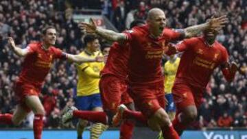 Skrtel hizo un doblete, el primero de su carrera, y ya está ante la temporada más goleadora de su carrera en la Premier, con cuatro tantos.