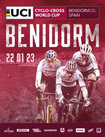 Cartel de la Copa del Mundo de ciclocross en Benidorm.