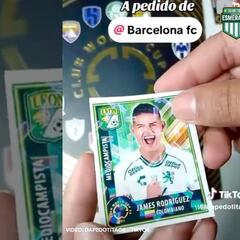 León y su inaudita aparición en el álbum de estampas del Mundial de Clubes con James Rodríguez como su estrella