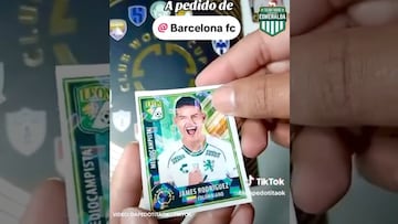 León y su inaudita aparición en el álbum de estampas del Mundial de Clubes con James Rodríguez como su estrella