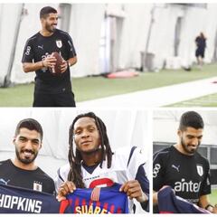 Luis Suárez y DeAndre Hopkins comparten camisetas en Houston