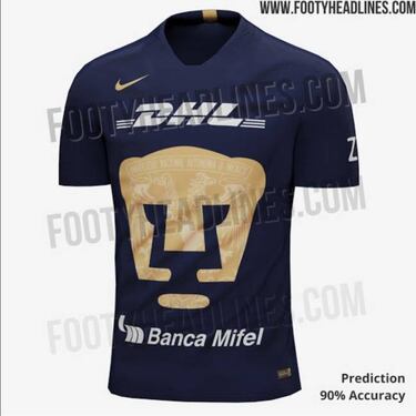 Filtran posible tercera playera de Pumas