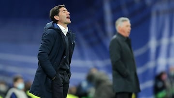 Marcelino García Toral en el Bernabéu.