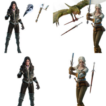 fortnite ciri yennefer the witcher nuevas skins