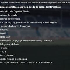 La encuesta del club no entra en el tema de la ubicación sino en los posibles servicios