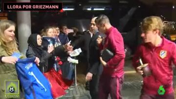 Recorre 200 km y llora por no tener el autógrafo de Griezmann