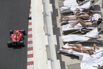Primera sesi車n de entrenamiento en el circuito de Montecarlo