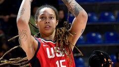 Brittney Griner, durante un partido con Estados Unidos.