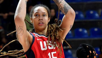 Brittney Griner, durante un partido con Estados Unidos.