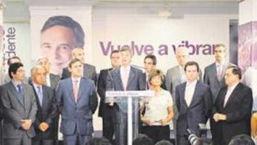 <b>SEGUNDA OPORTUNIDAD. </b>El candidato Arturo Baldasano se presentó a los socios madridistas.