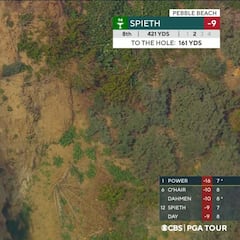 ¡Qué miedo! Spieth se la juega al límite de un precipicio de 20 m.: ojo a lo que hace tras golpear