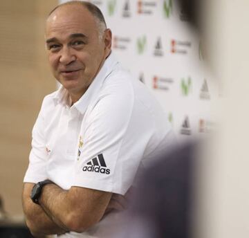 Pablo Laso, durante el Media Day del Real Madrid.