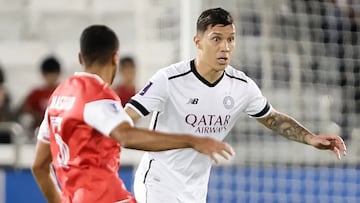 Matheus Uribe con el Al Sadd en la Chmapions AFC.