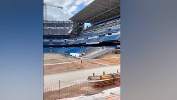 A pie de 'césped': sale a la luz un nuevo miniclip de cómo está el Bernabéu por dentro