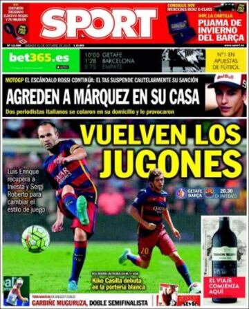 Portadas de la prensa mundial