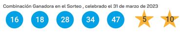 Euromillones: comprobar los resultados del sorteo de hoy, viernes 31 de marzo