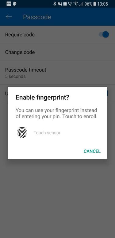 Ya puedes acceder a OneDrive con tu huella dactilar