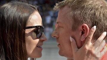 Kimi Raikkonen con su mujer, Minttu Raikkonen.