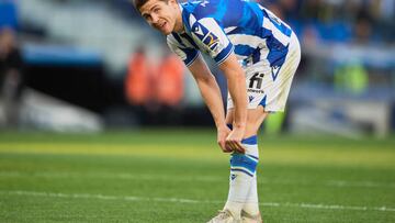 Igor Zubeldia of Real Sociedad during the La Liga match between Real Sociedad and Elche CF played at Reale Arena Stadium on March 19, 2023 in San Sebastian, Spain. (Photo by Cesar Ortiz / Pressinphoto / Icon Sport)