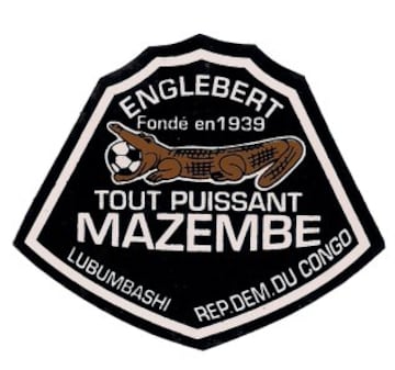 Este cuadro del Congo es representado por un curioso Cocodrilo que muerde un balón. 