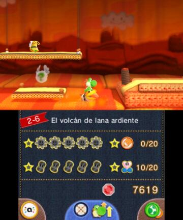 Captura de pantalla - Poochy &amp; Yoshi&#039;s Woolly World (3DS)