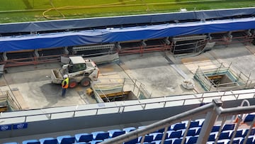 Avance de las obras del nuevo Santiago Bernabéu. 