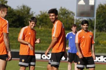 18/07/14. Pretemporada del Valencia en Alemania. Primer entrenamiento de André Gomes con el conjunto che.
