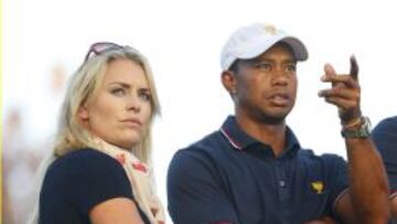 Tiger y Lindsey Vonn, en un torneo de golf.