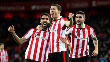 De Marcos celebrando el gol del empate.